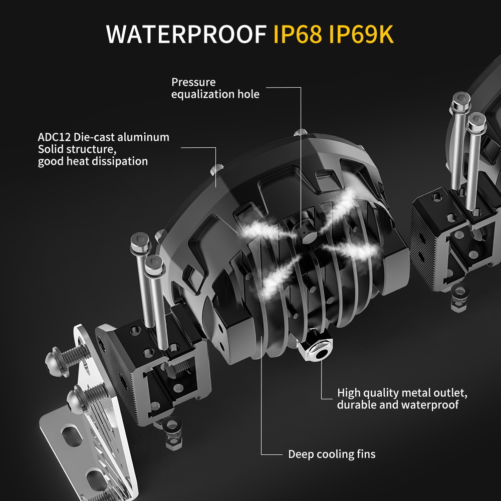 Ultra-bright 42" 8 XL Linkable LED Universal Light Bar Pod SUV ATV 4X4 UTV Truck