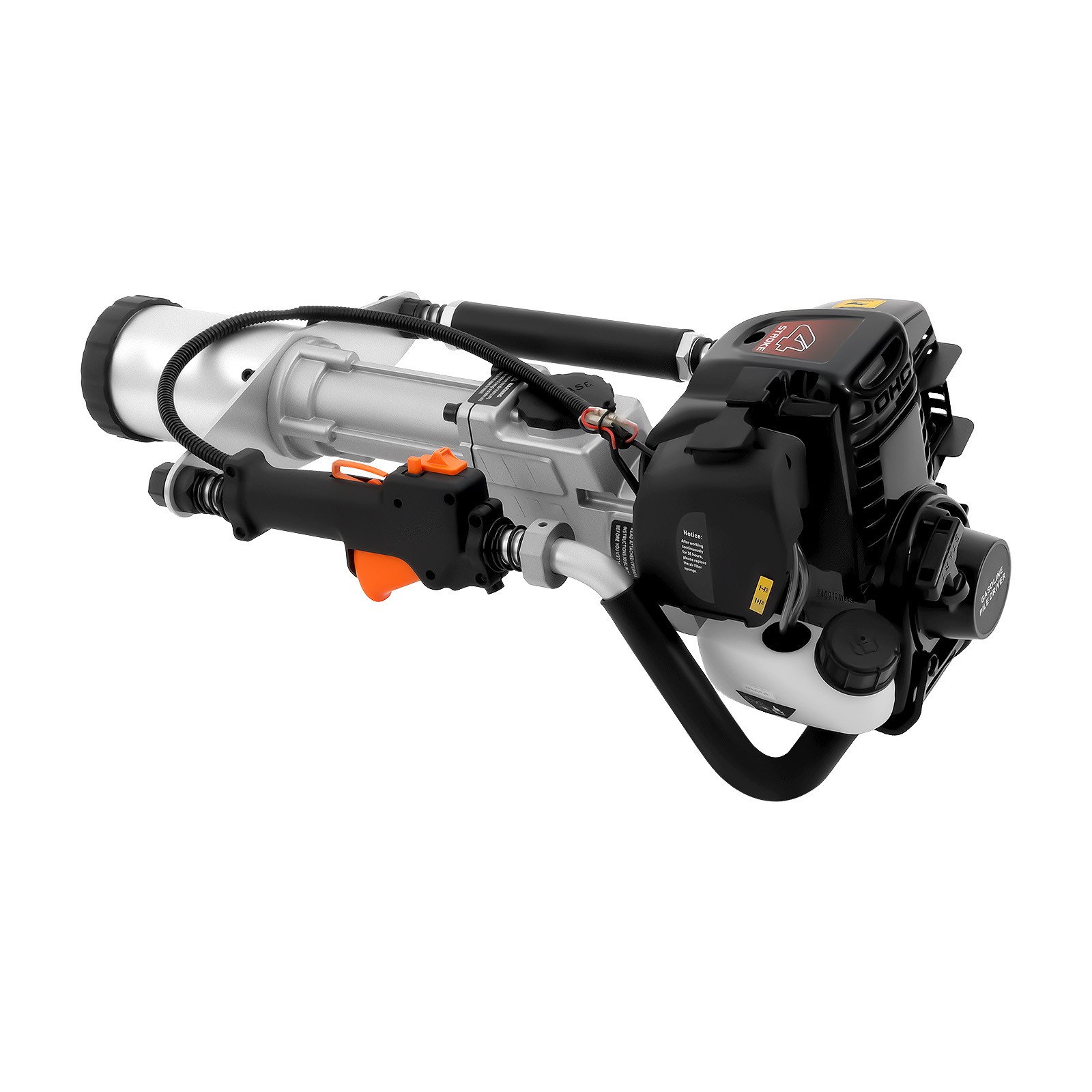 4 Stroke Gas Powered Driver Fence Farm Push Pile Gasoline Engine Kit 37.7CC