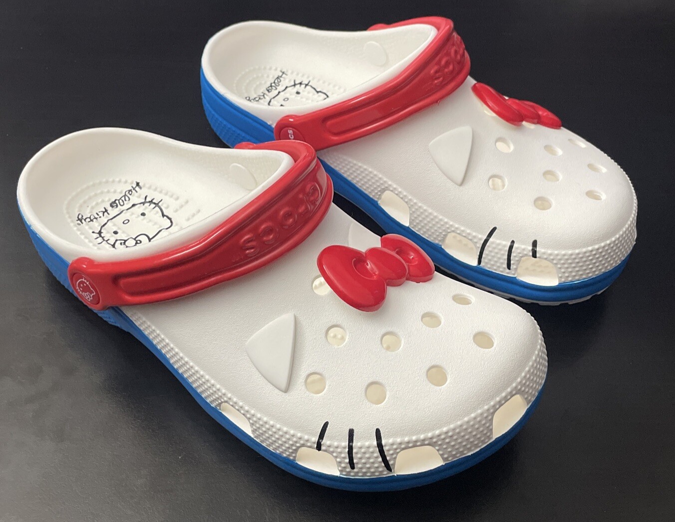 Crocs Unisex Adult Classic Hello Kitty White, Women Sizes 9, & Men 13