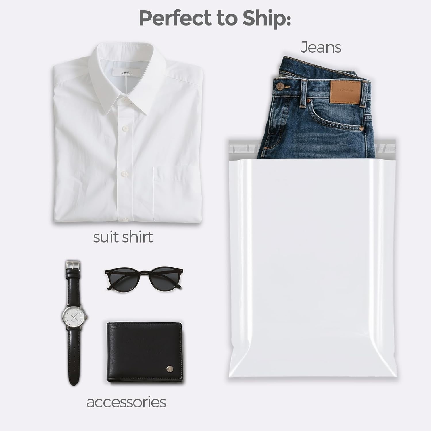 Fuxury Poly Mailers 10x13 Inch 100 Pack,Shipping Bags for Clothing,Strong Adhesi