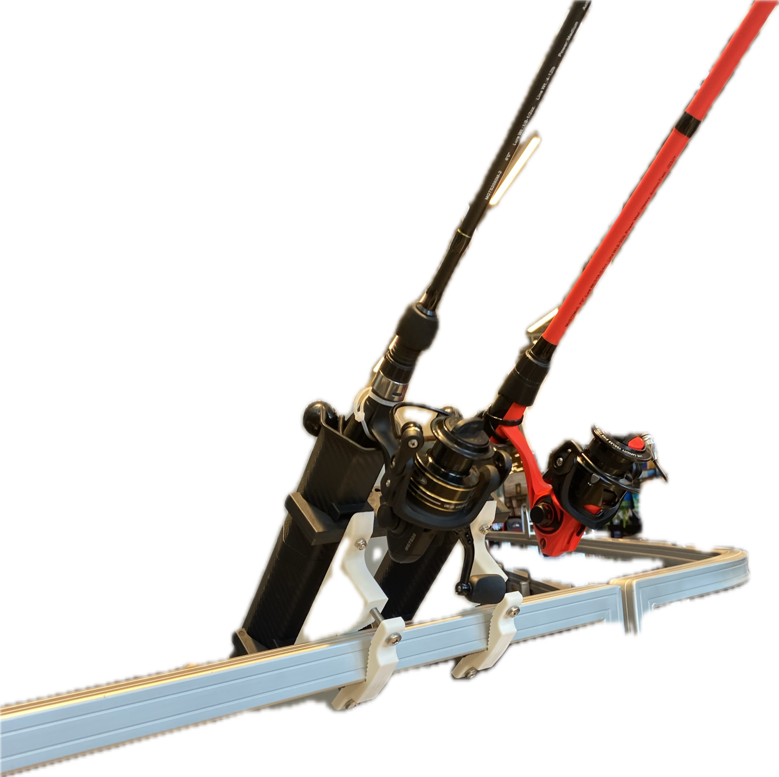 Fishing Rod Holder CLAMP2 Pontoon, ATV, UTV, Golf Cart, SeaDoo Switch, Surf Cart