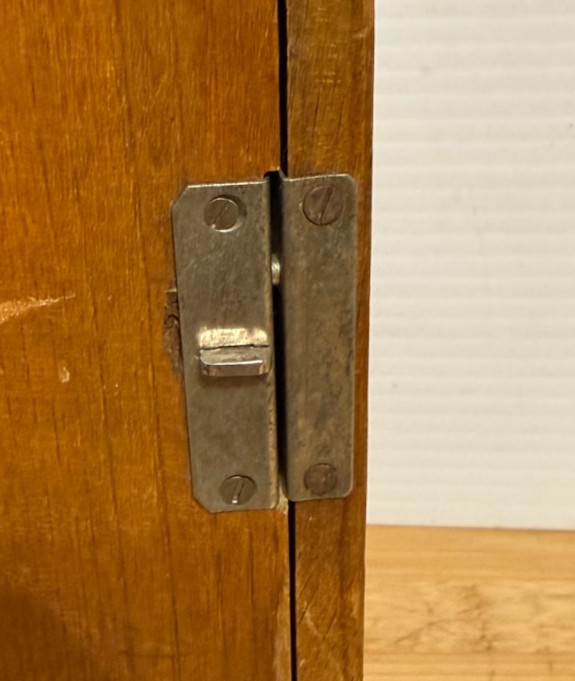 Vtg Microscope Wood Box Only!!! Tongue & Groove Corners Metal Latch Closure