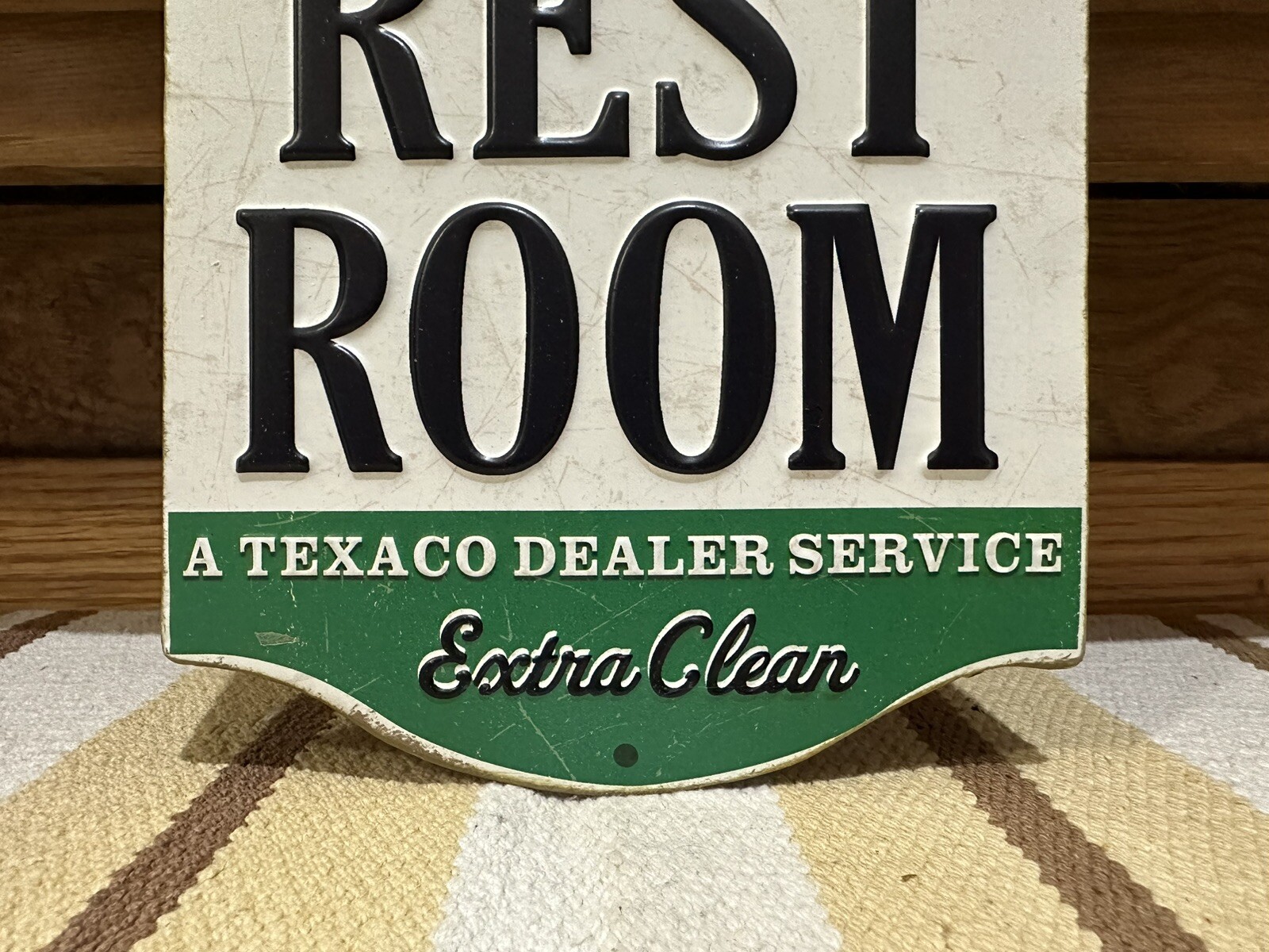 Texaco Restroom Metal Sign Bathroom Gas Oil Garage Vintage Style Wall Decor