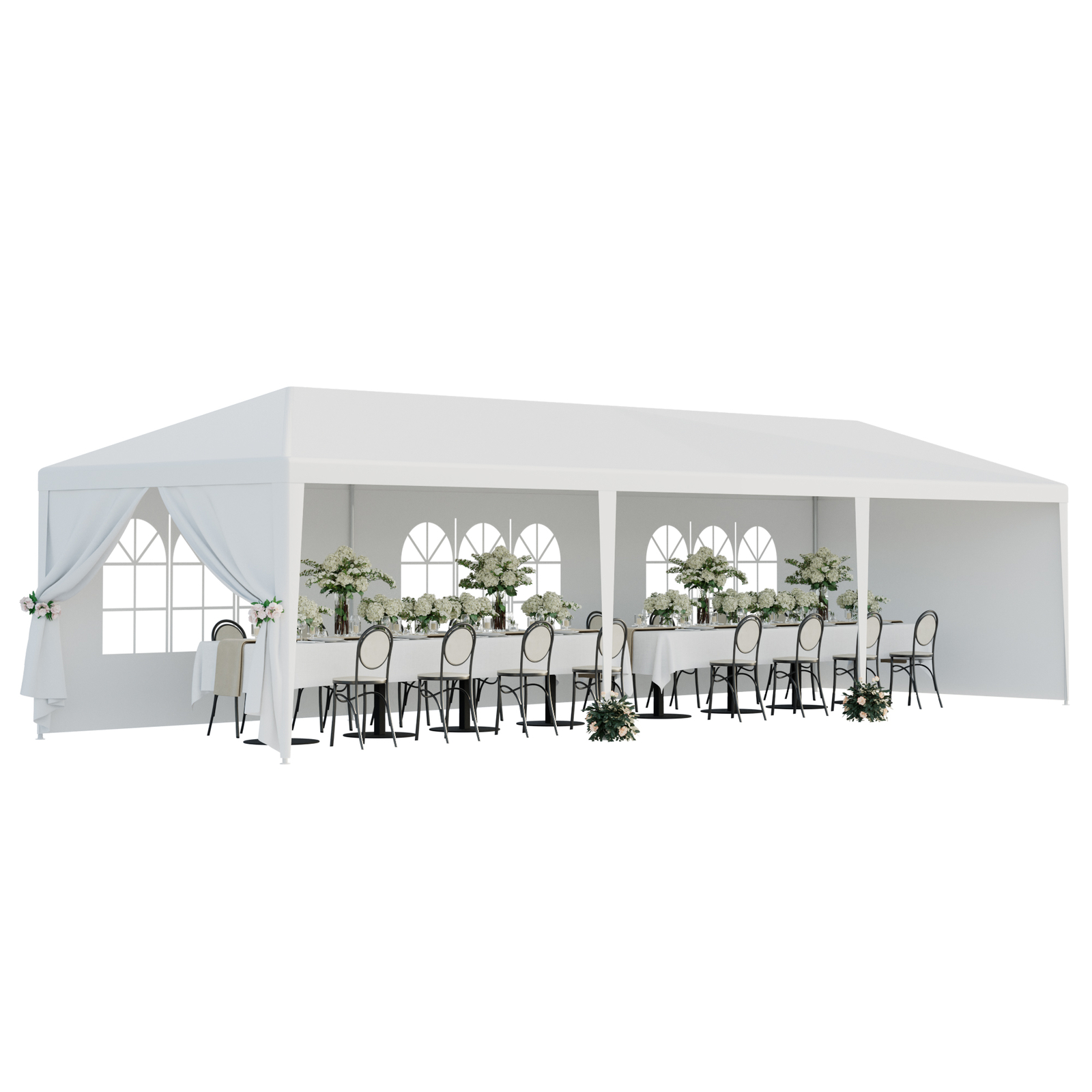 10x30' Outdoor Gazebo Party Tent w/8 Removable Walls Wedding Canopy Cater Events