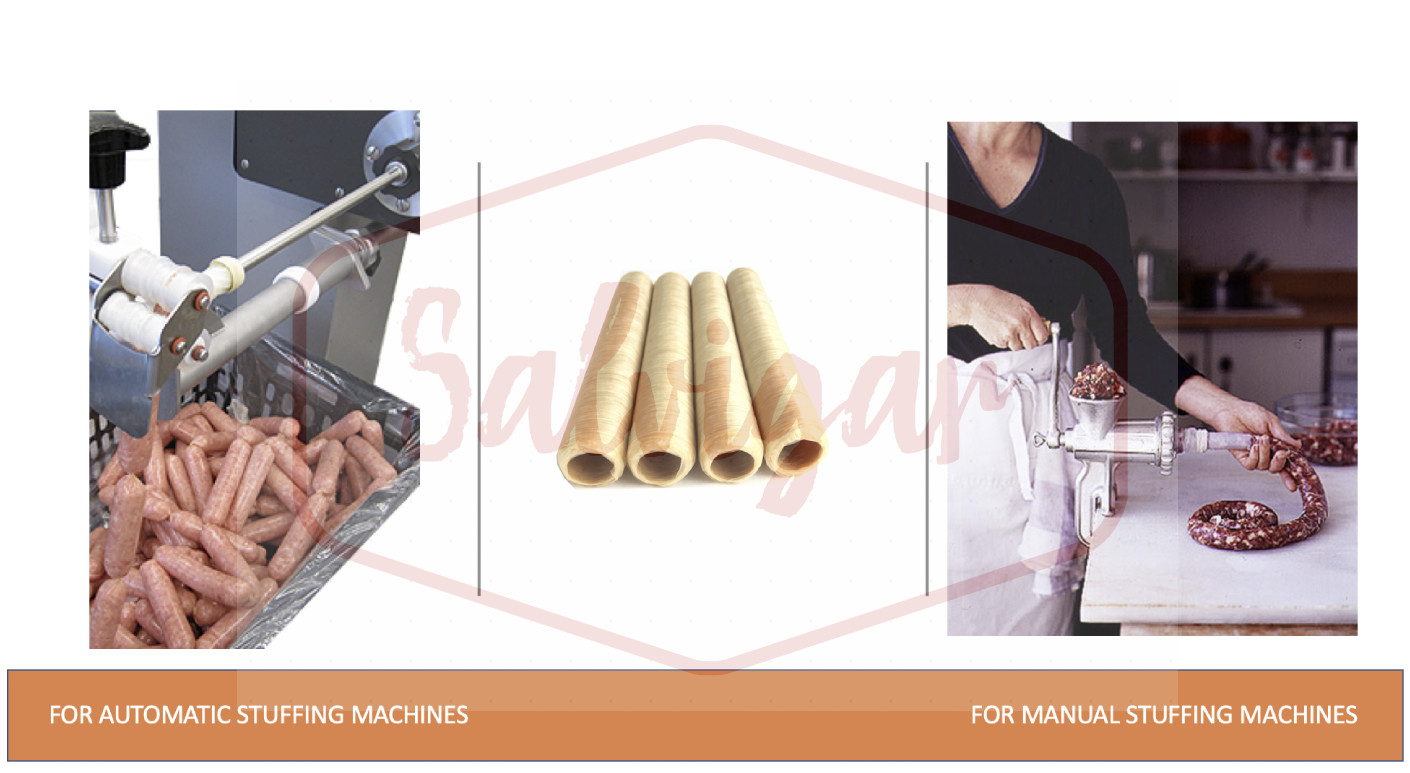 Collagen Casings Dry 26mm / 50ft for stuffing 324 Lb 1800 sausages 20 sticks