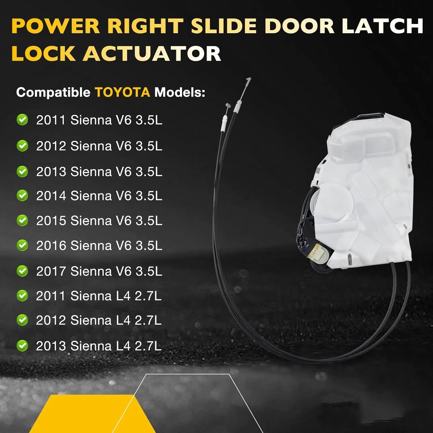 Sliding Door Lock Latch Actuator Right Passenger Side For 2011–17 Toyota Sienna