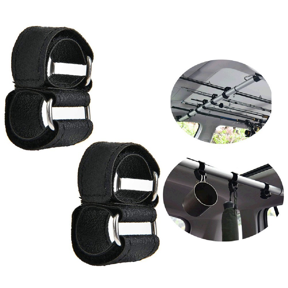2X Fishing Car OrganizerS Rod Holder Belt RodS Fixed Strap Carrier For Truck SUV