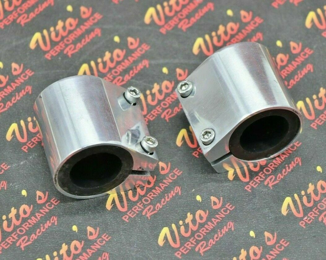 2 x BILLET ALUMINUM 1" high temp pipe clamps connectors Yamaha Banshee 1987-2006