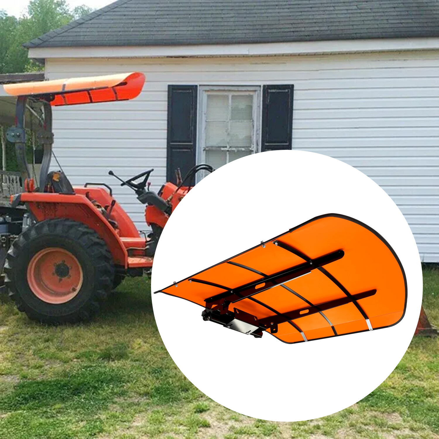 Orange Tractor Canopy For Tractors Mowers ROPS Replace for Tuff Top 52"x52"