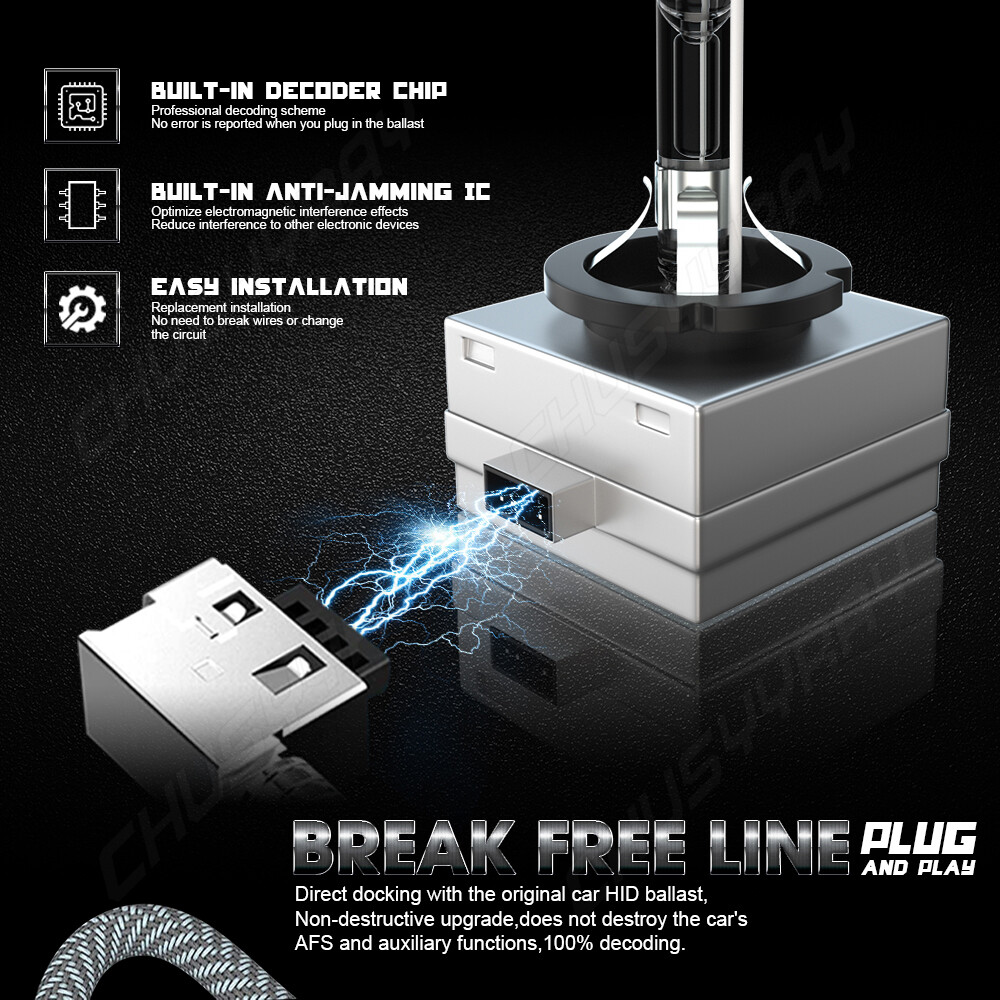 Set(2) D3S HID Xenon Bulb Replace Factory HID Headlight Pair 6000K White BRIGHT