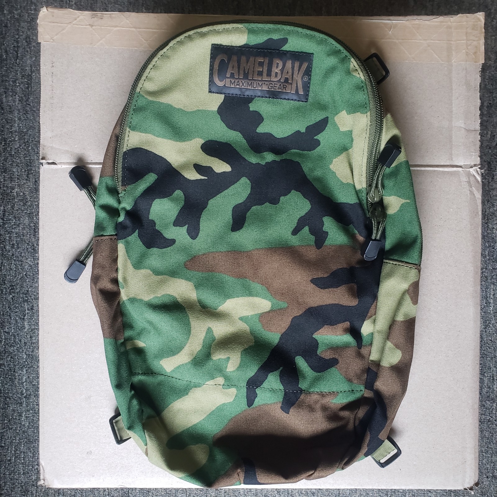 Rare Camelbak Transformer Maximum Gear Hydration Pack Backpack M81 Woodland Camo