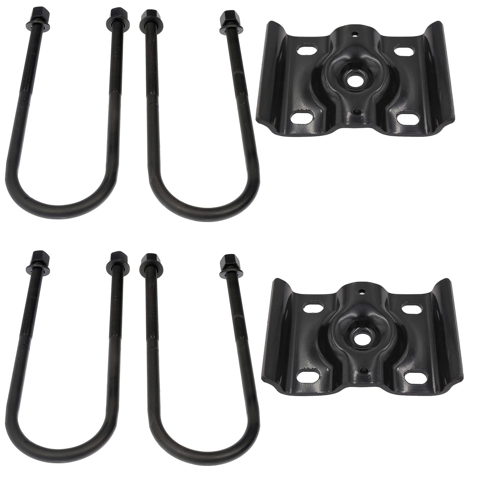 Rear Axle Spring U-Bolt with Plate Bracket For 99-10 Ford F-250 F-350 Super Duty