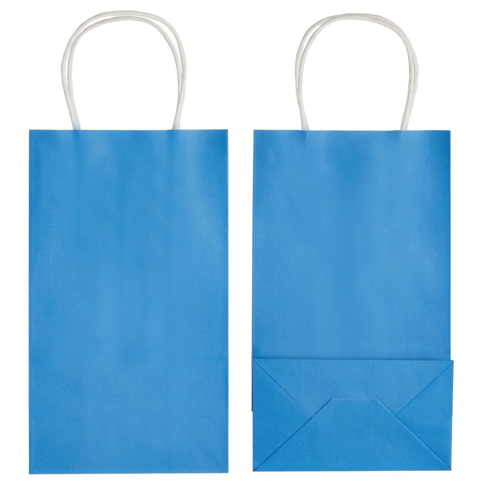 Gift Bags - 9 x 5 x 3 In, 25-Pack, Blue - Party Favor Bags with Handles for C...