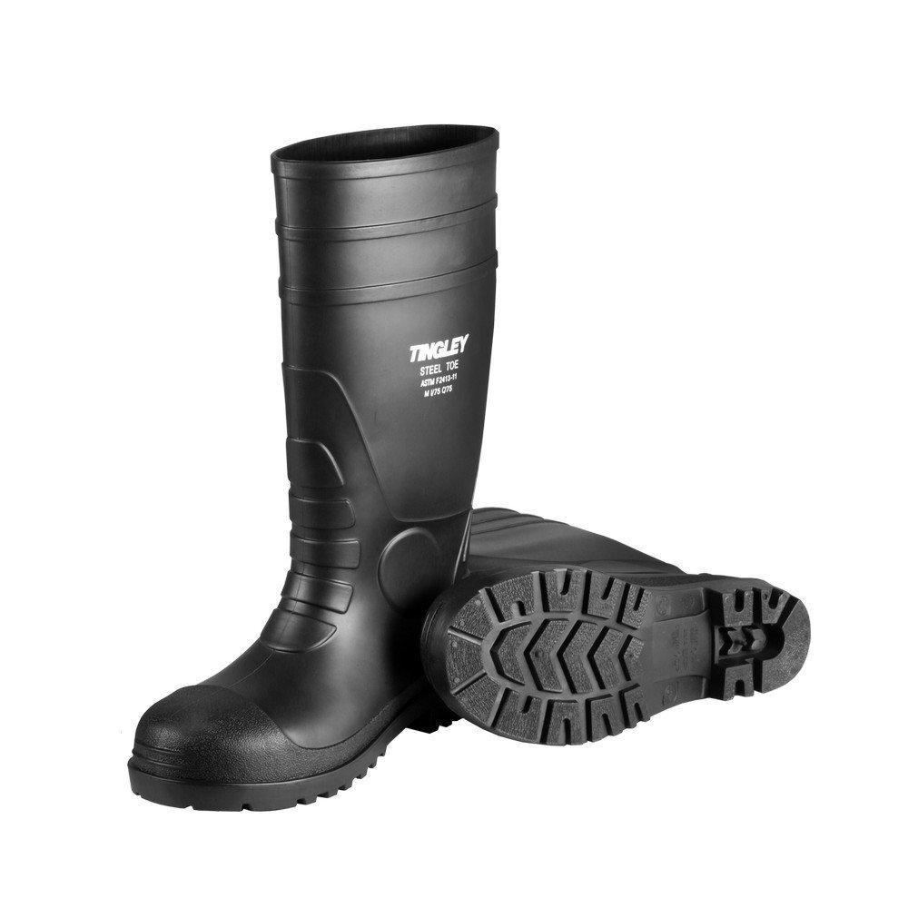 STEEL TOE PVC Rubber Fishing Hunting Waterproof Construction Work Mud RAIN BOOTS