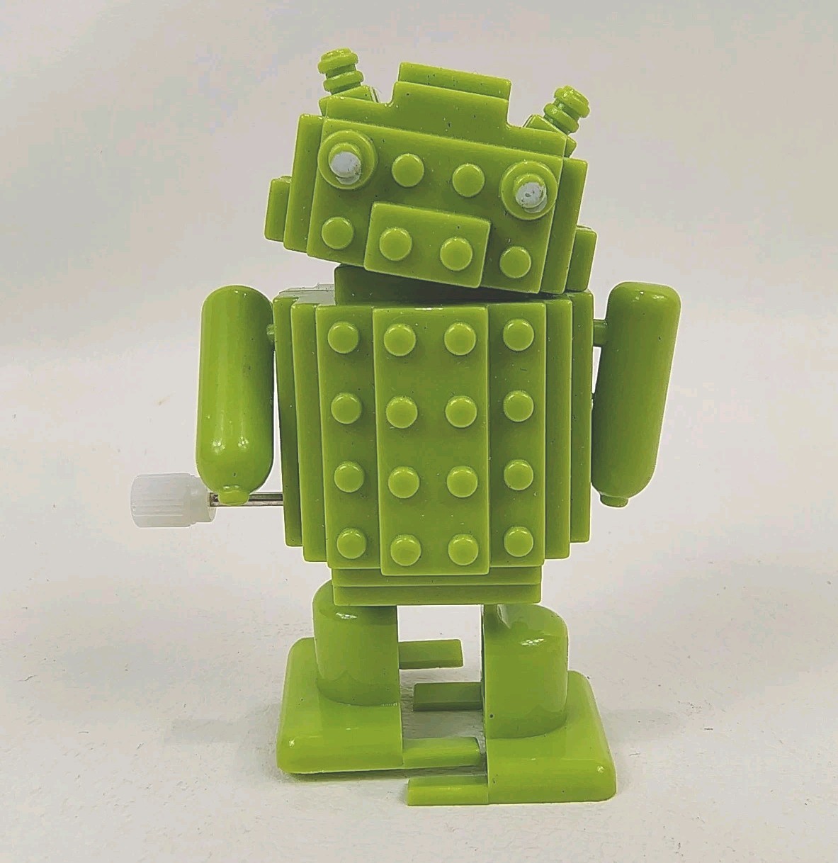 Wind Up Walking Android Puzzlebot Toy Green 2 5/8” Tall New In Package