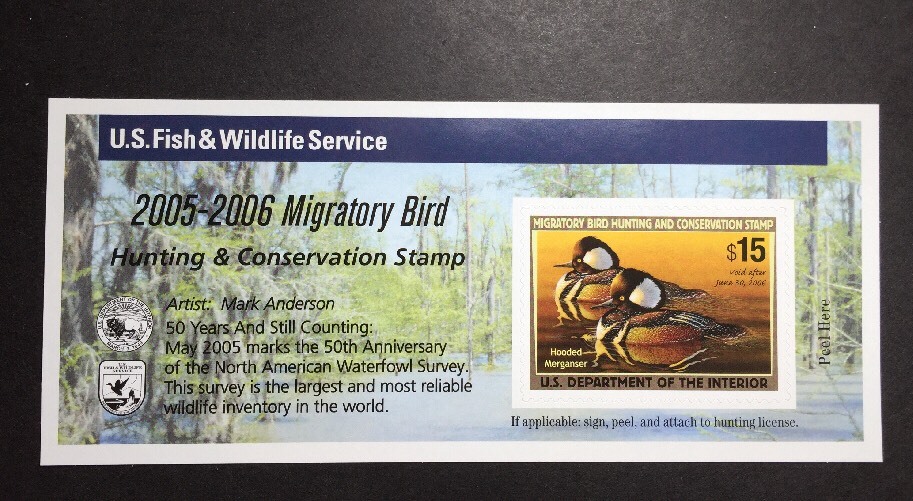 #RW72A 2005 - 2006 - US Federal Duck Stamp - Post Office FRESH