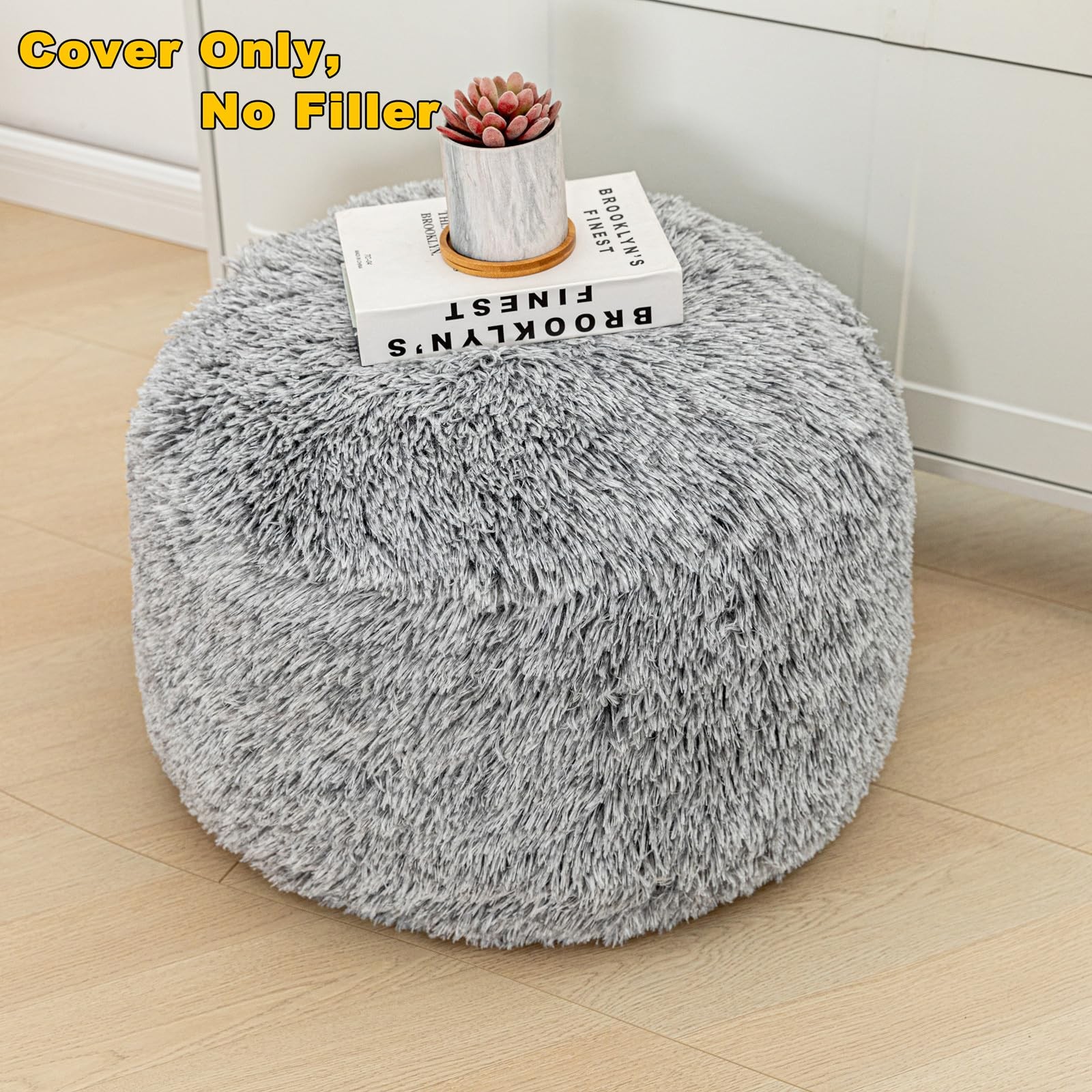 Grey Ottoman Foot Rest No Filler Pouf Ottoman Unstuffed Floor Pouf Ottoman 20x20
