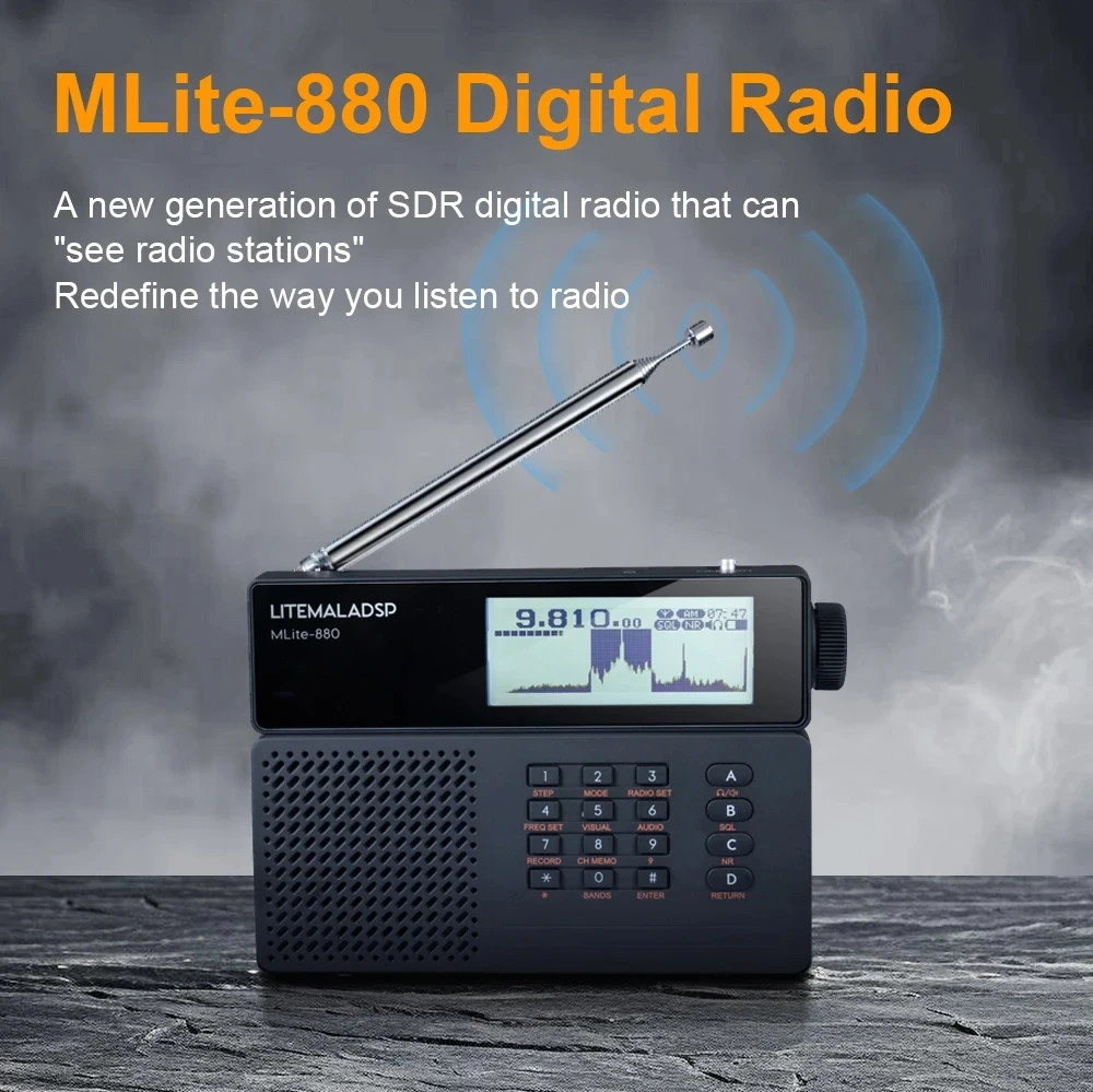 2026 Latest MLite-880 Malahit SDR Receiver Digital DSP Radio SSB/AM/FM RDS