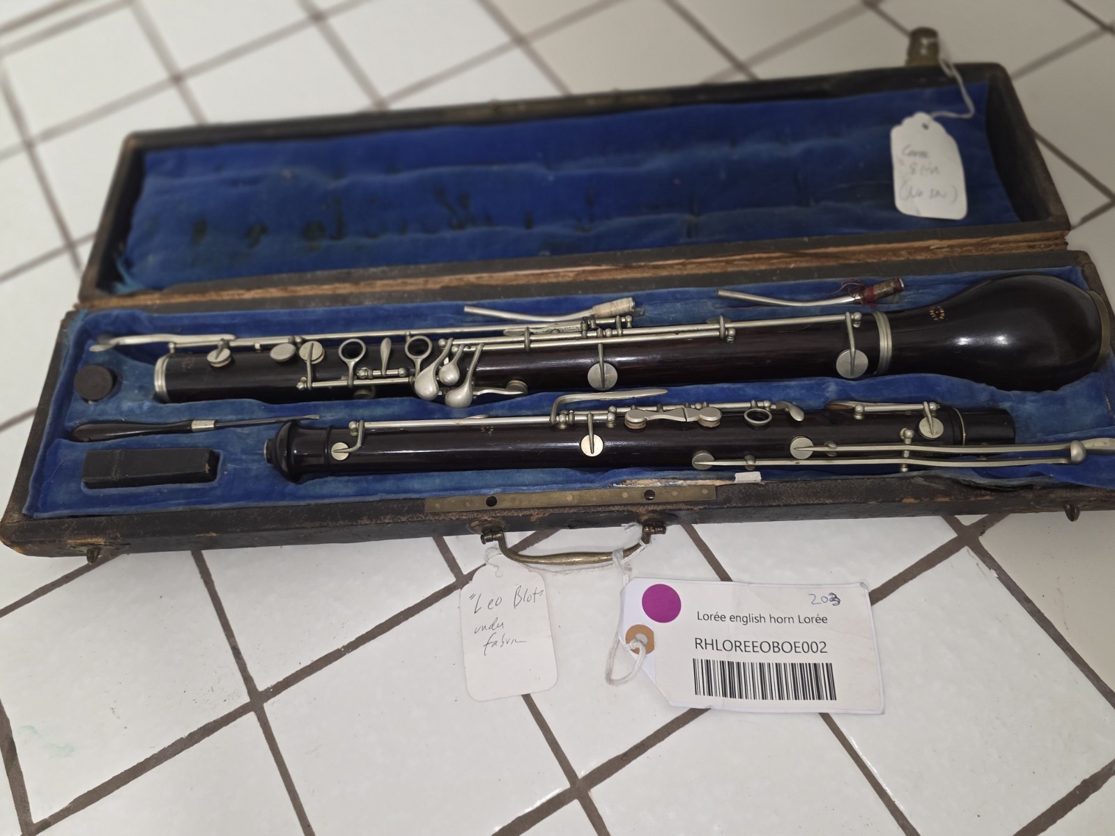 F. Loree English Horn. Triebert System 3 Palisander Wood. No SN Very Early Rare