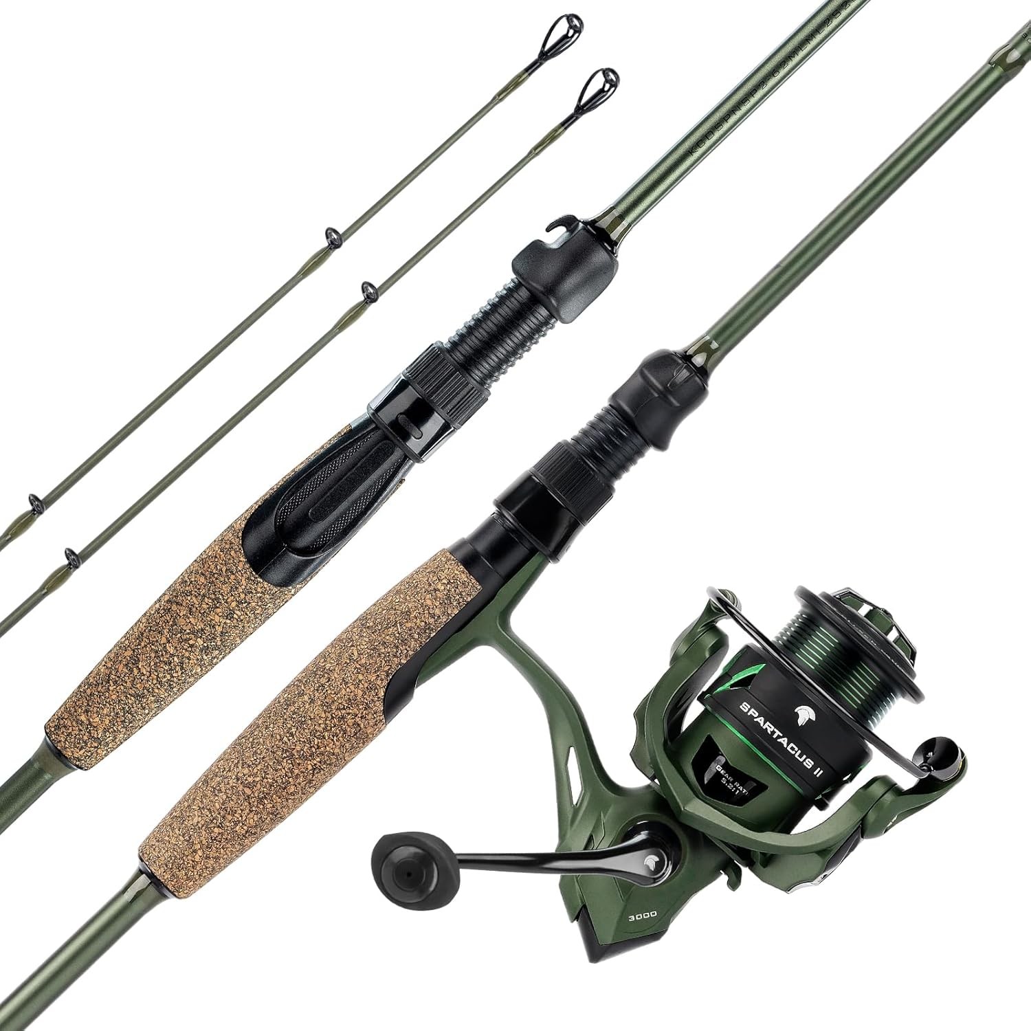 KastKing Spartacus II Twin-Tip Fishing Rod & Reel Combo,Spinning & Casting Combo