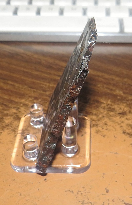 30 gm SERICHO pallasite Meteorite slice translucent from Kenya std olivine JAL