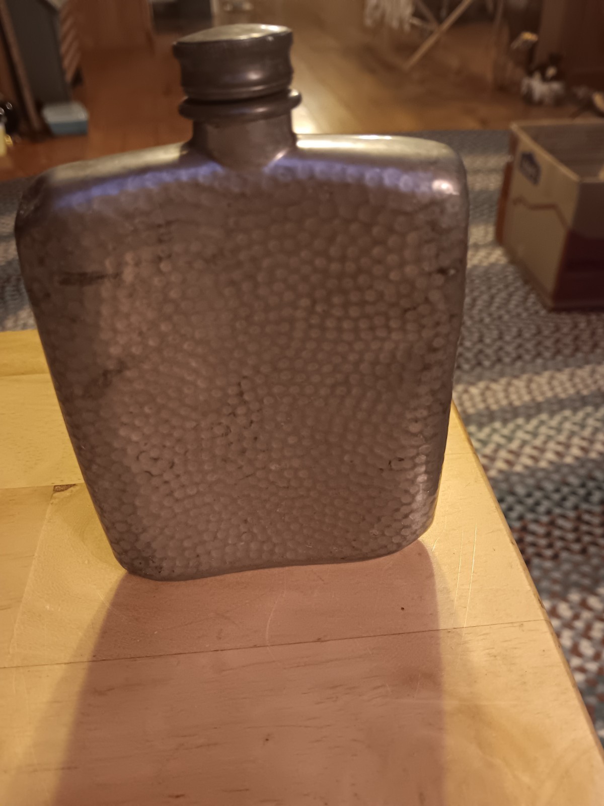 Antique James Dixon & Sons England Sheffield Flask 4oz Hammered