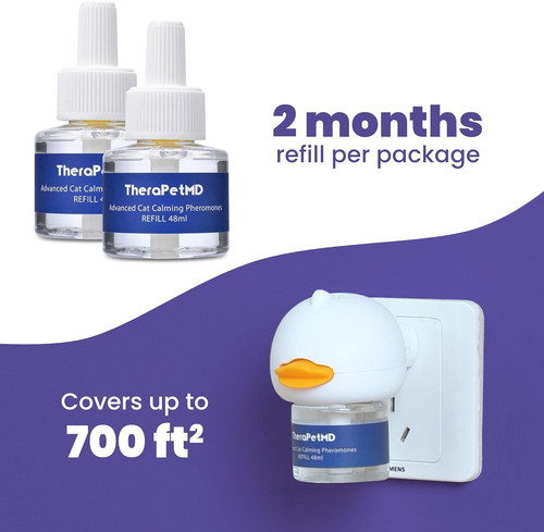 TheraPet MD - Cat Calming Diffuser Pheromone Refill Kit - Multi Anxiety...