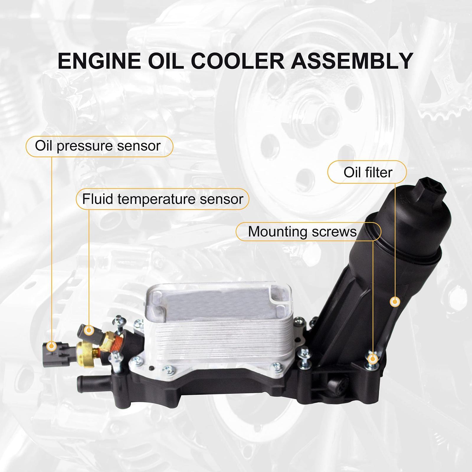 Engine Oil Cooler Filter Housing Adapter For 14-2018 Chrysler Dodge Jeep V6 3.6L