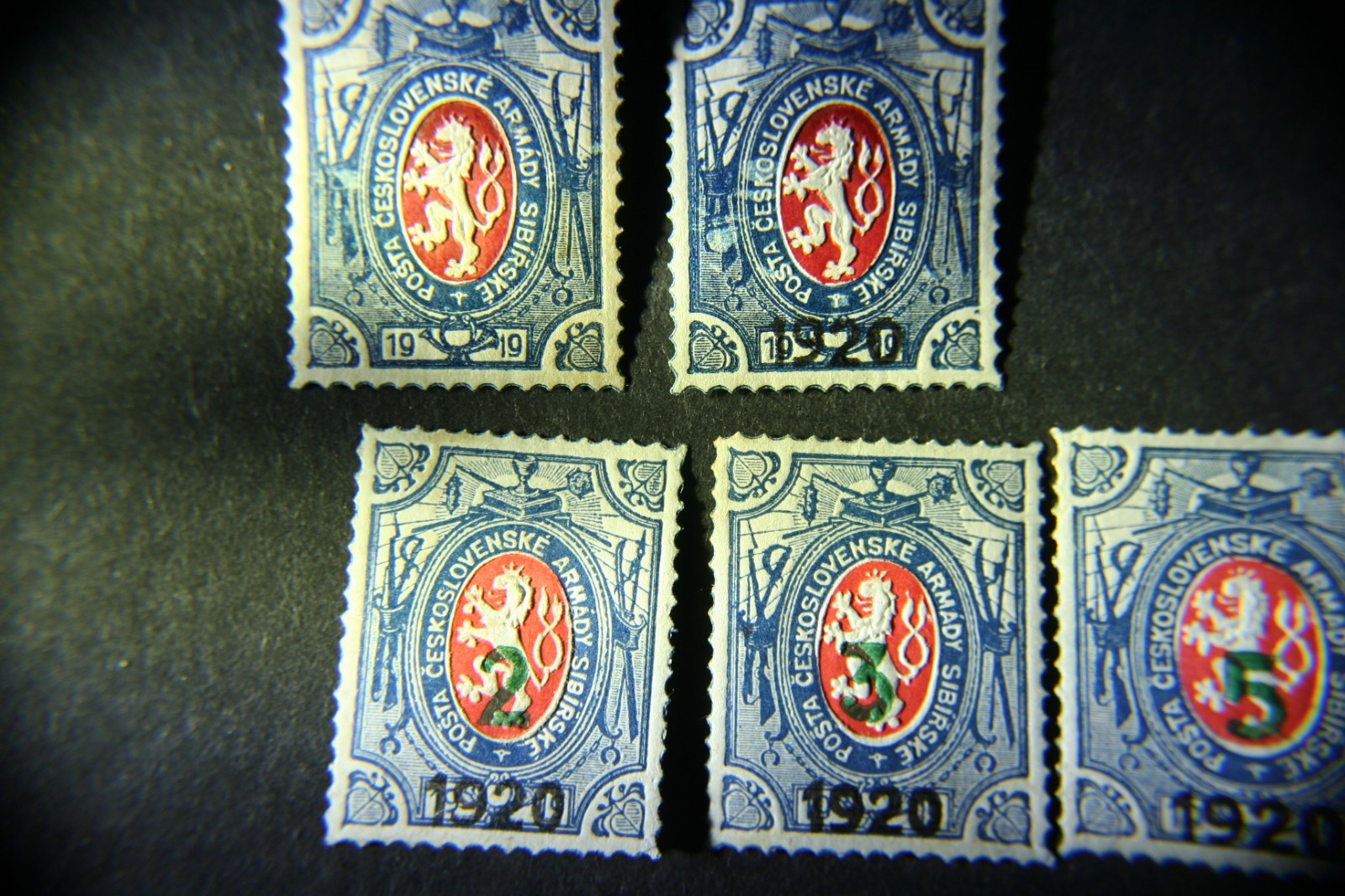 *REPLICA* Czechoslovakia/Legion Post in Russia Scott 4-14 set PADELEK