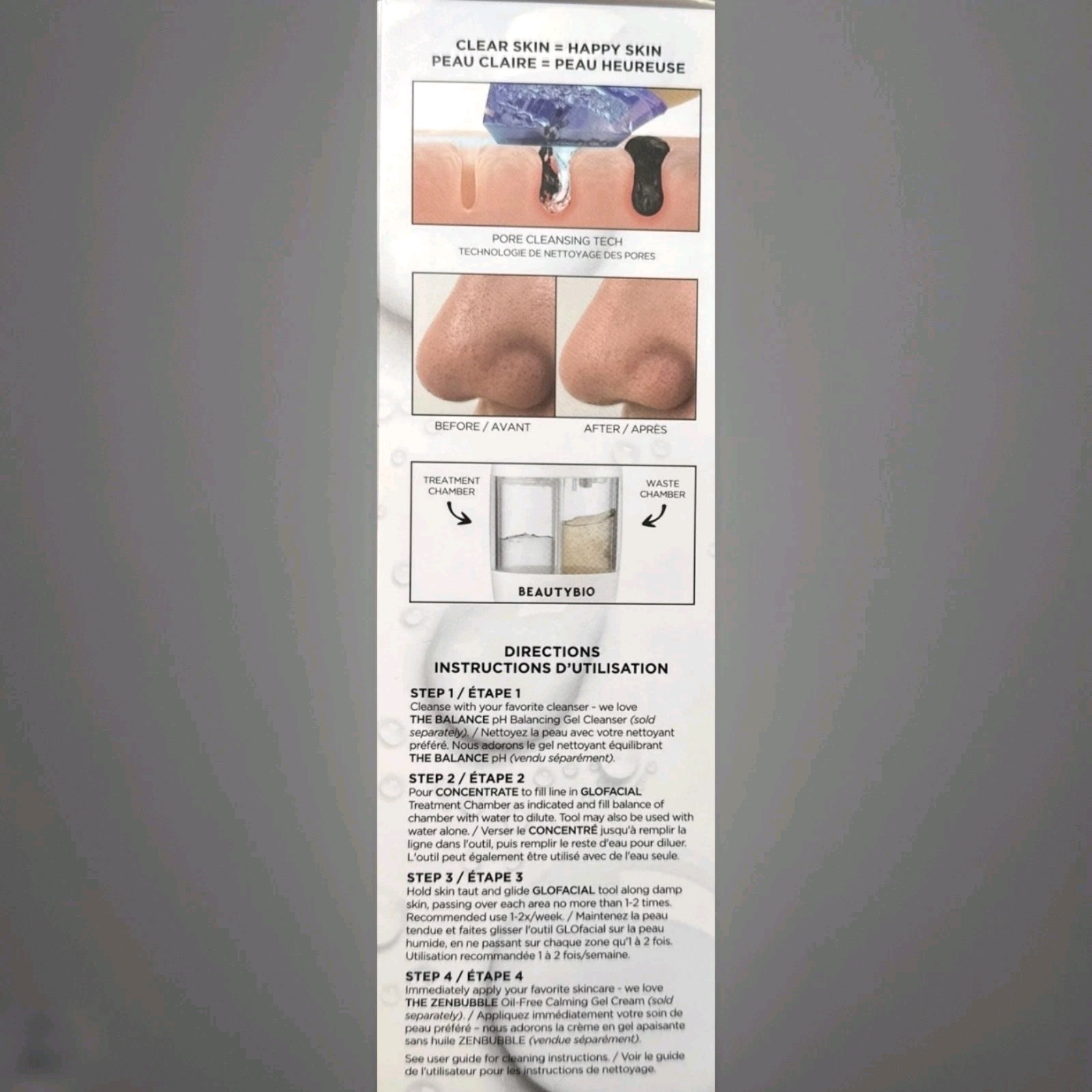 BeautyBio Extract Infuse Clarify Pore GLOFACIAL Cleansing Tool SEALED/Blue Light