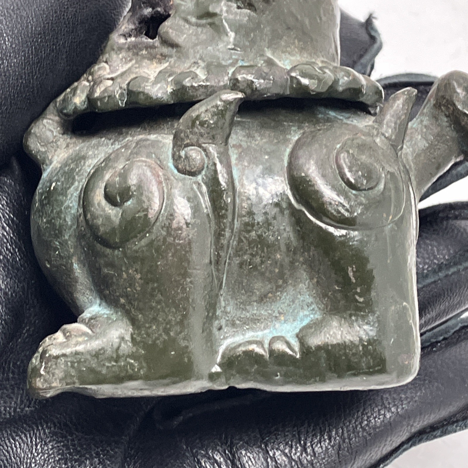 Antique Chinese Foo Dog Incense Burner Guardian Lion HEAVY ( Bronze? Cast Iron?)