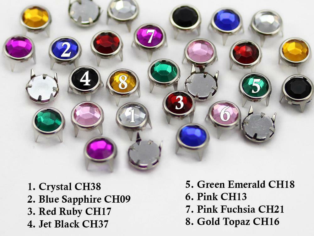 Bedazzler Refills Rhinestone Studs DIY Original Bedazzler 8-Colors 4-Sizes