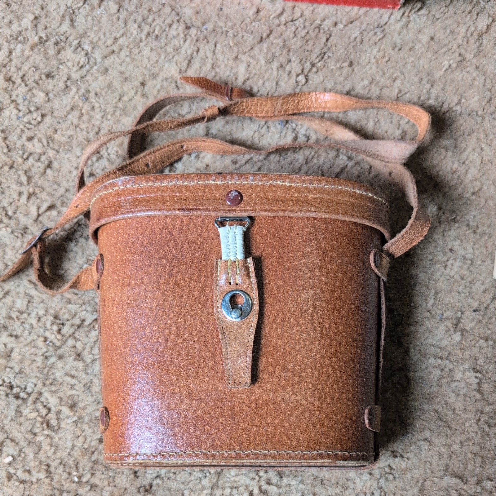 Japan Antique Vintage SKYLINE 7x35 Binoculars Leather Case Original Box extras