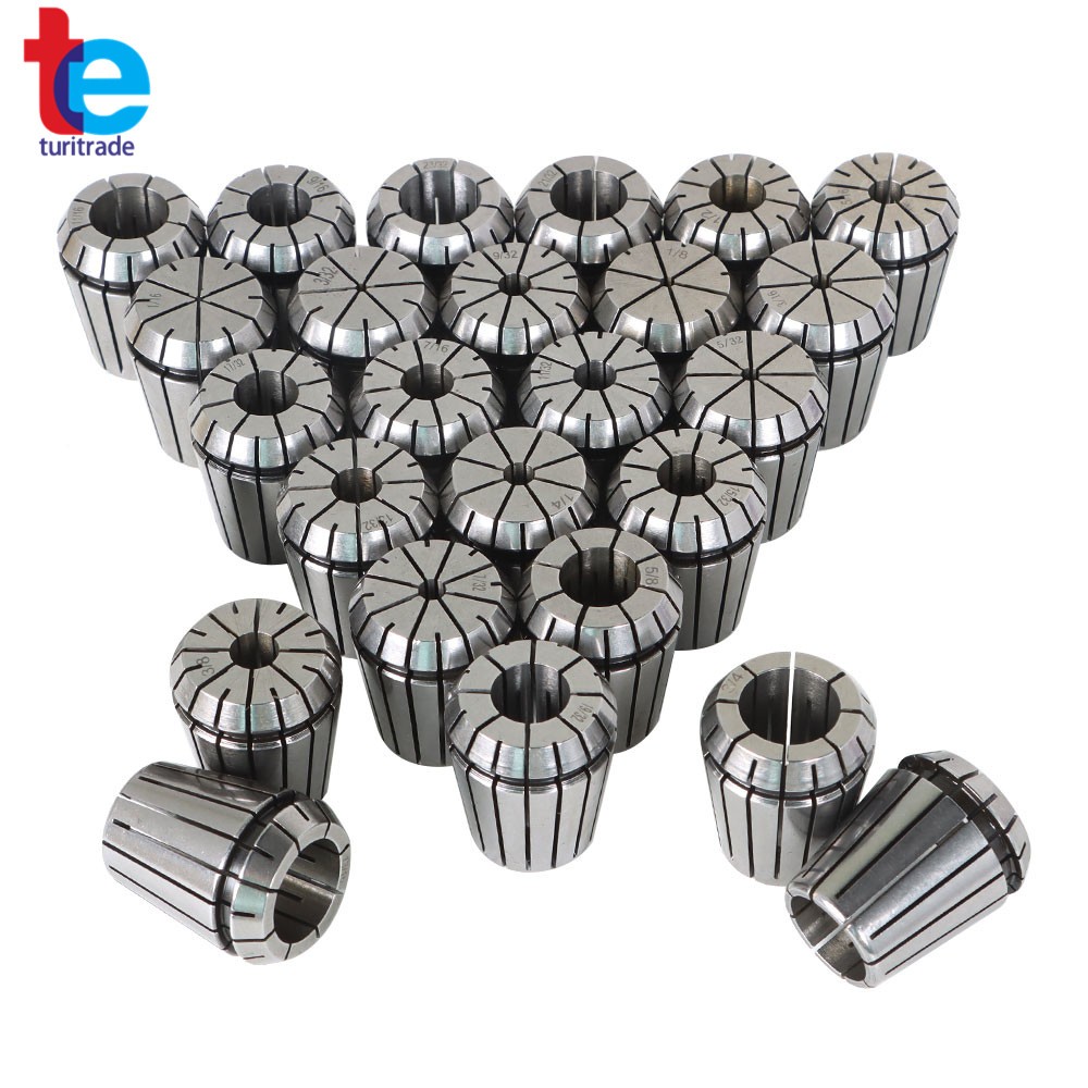 25 Pack Collet Set ER32 Collet Chuck 1/16 inch-3/4 inch Holder Spring Collet Set