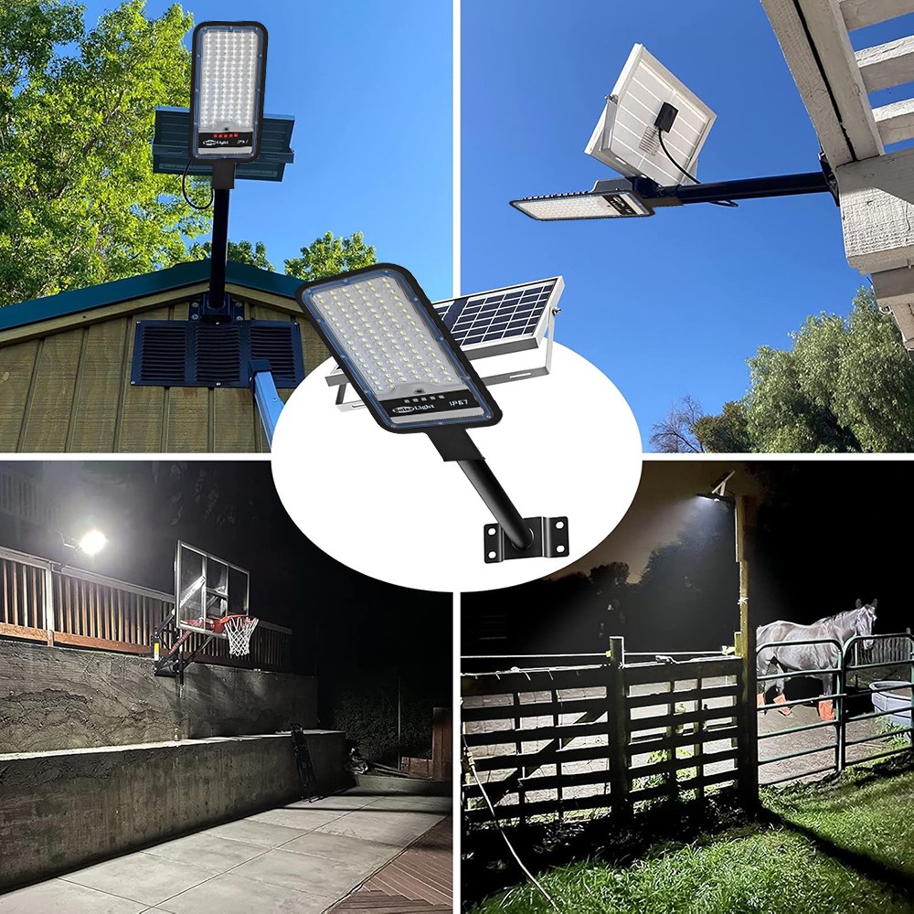 Commercial Solar Street Lights Outdoor Dusk to Dawn Solar Super Bright Aluminum