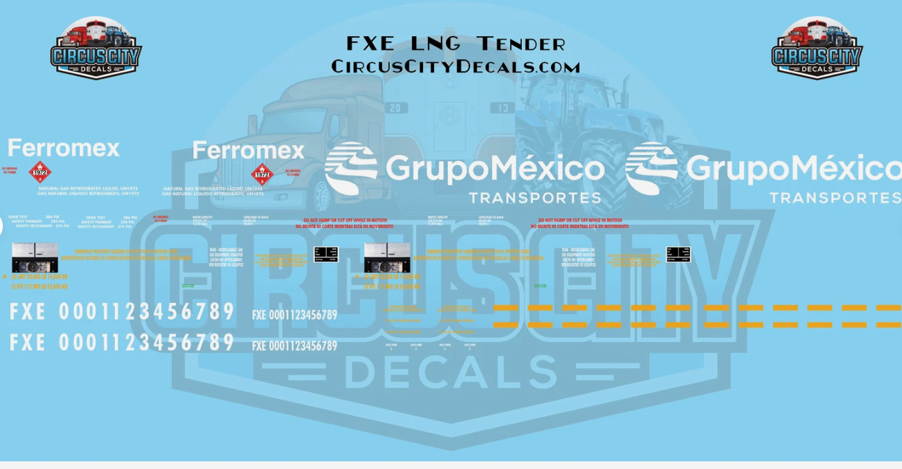 HO Scale Ferromex FXE LNG Tender