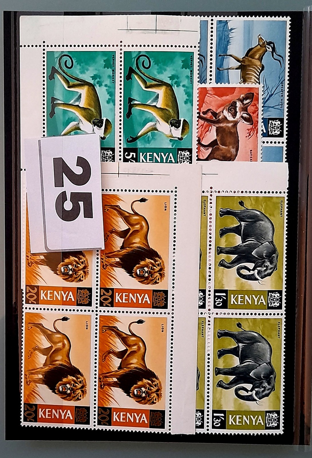 1966-69 Kenya BEAUTIFUL Animals MNH BLOCKS OF 4 of five values HARIASTAMP