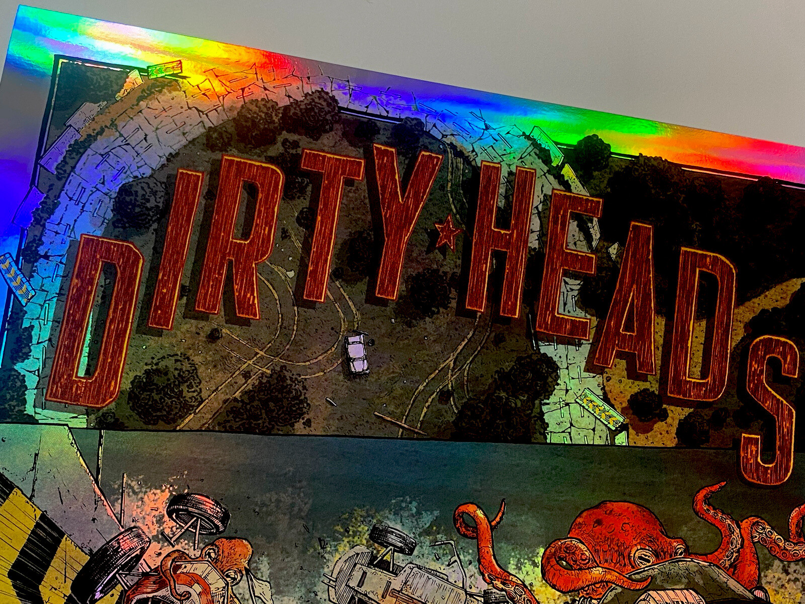 Dirty Heads Poster Raleigh NC Red Hat Amp 2023 S/N Silkscreen Official *FOIL* #d