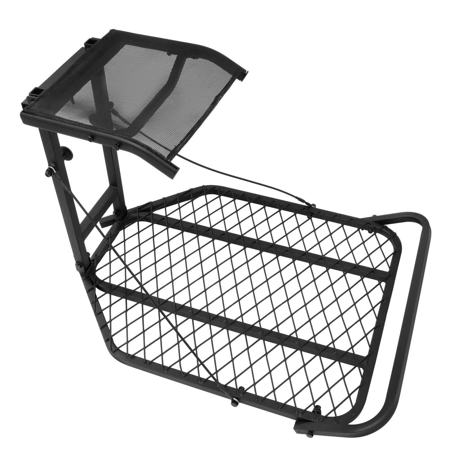 Lightweight Steel Hang-On Tree Stand Platform 26x32" W/ Flip-Back Seat 300LBS