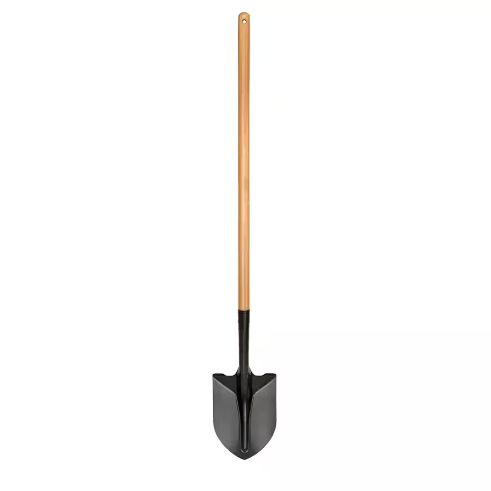 43.3 In. L Wood Handle Digging Carbon Steel Shovel