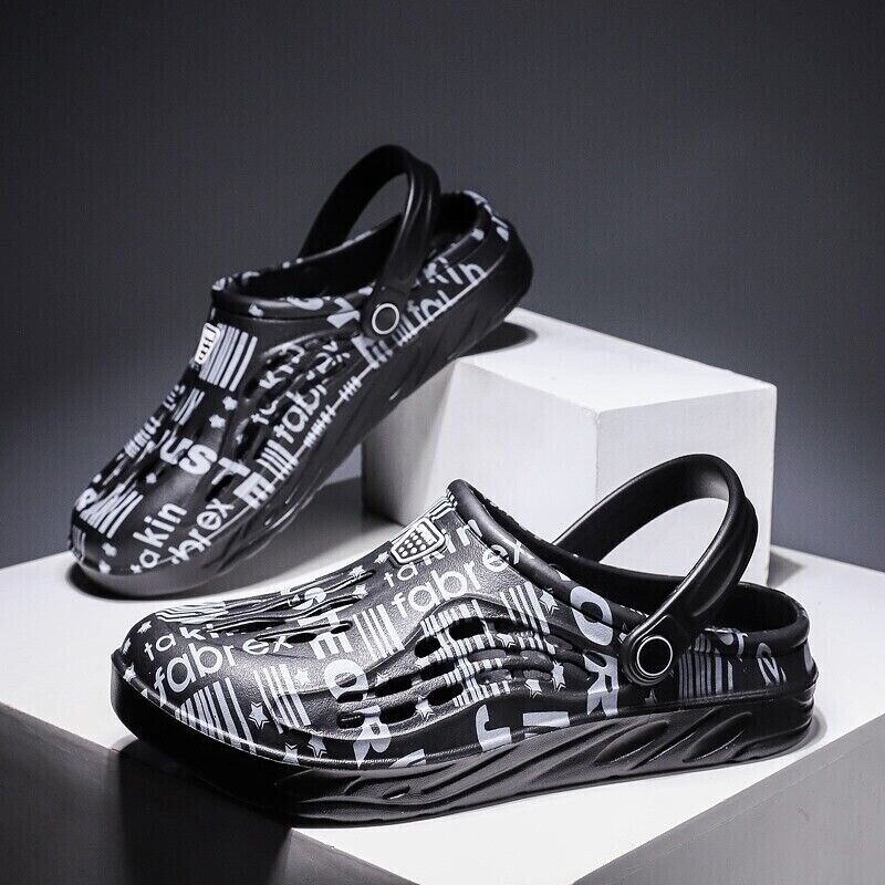 Men Slip On Garden Mules Clogs Sports Sandals Beach Water Slippers Shoes Size US