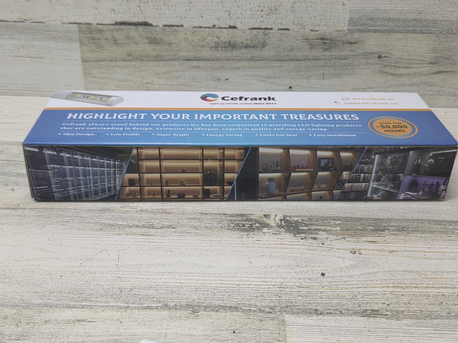 Cefrank Under Cabinet Lighting Bookshelf Light Bar Set Of 4 - 12" Warm White