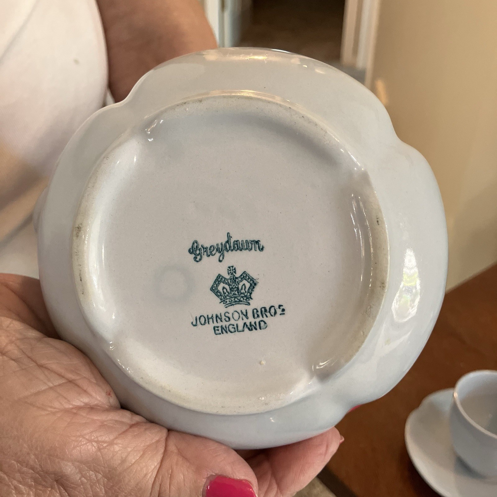 Vintage Johnson Brothers Greydawn 10 Piece Tea Set EUC