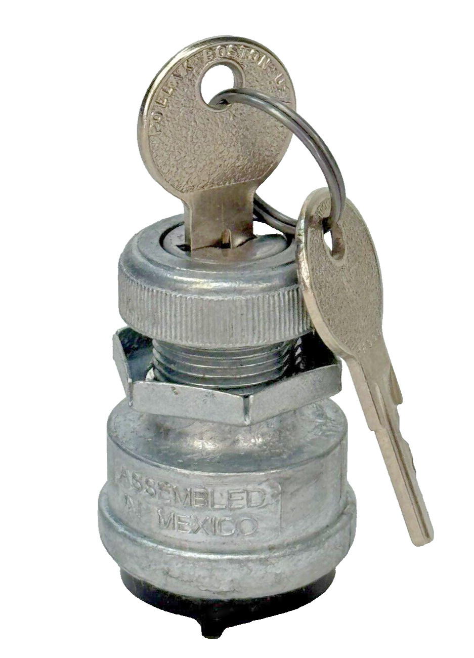 NEW GENUINE POLLAK 2-POSITION 2-POLE HEAVY DUTY IGNITION SWITCH W/ TWO KEYS