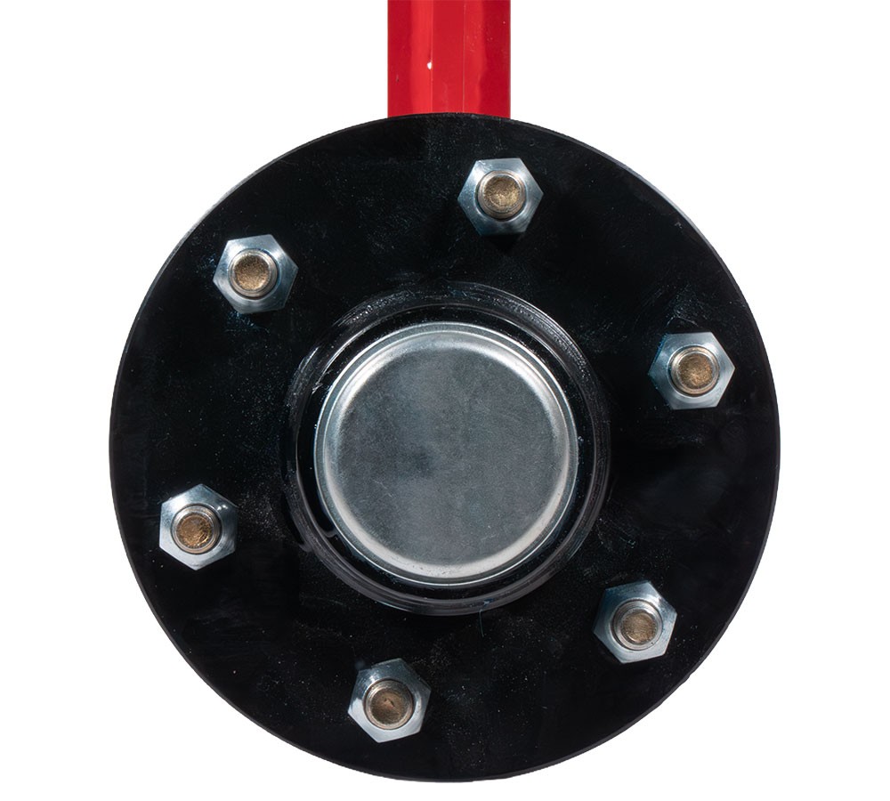 2PK 6-Lug Shipping Container Wheel Kit 8,000 lb for 20–40 ft Containers w/ Strap