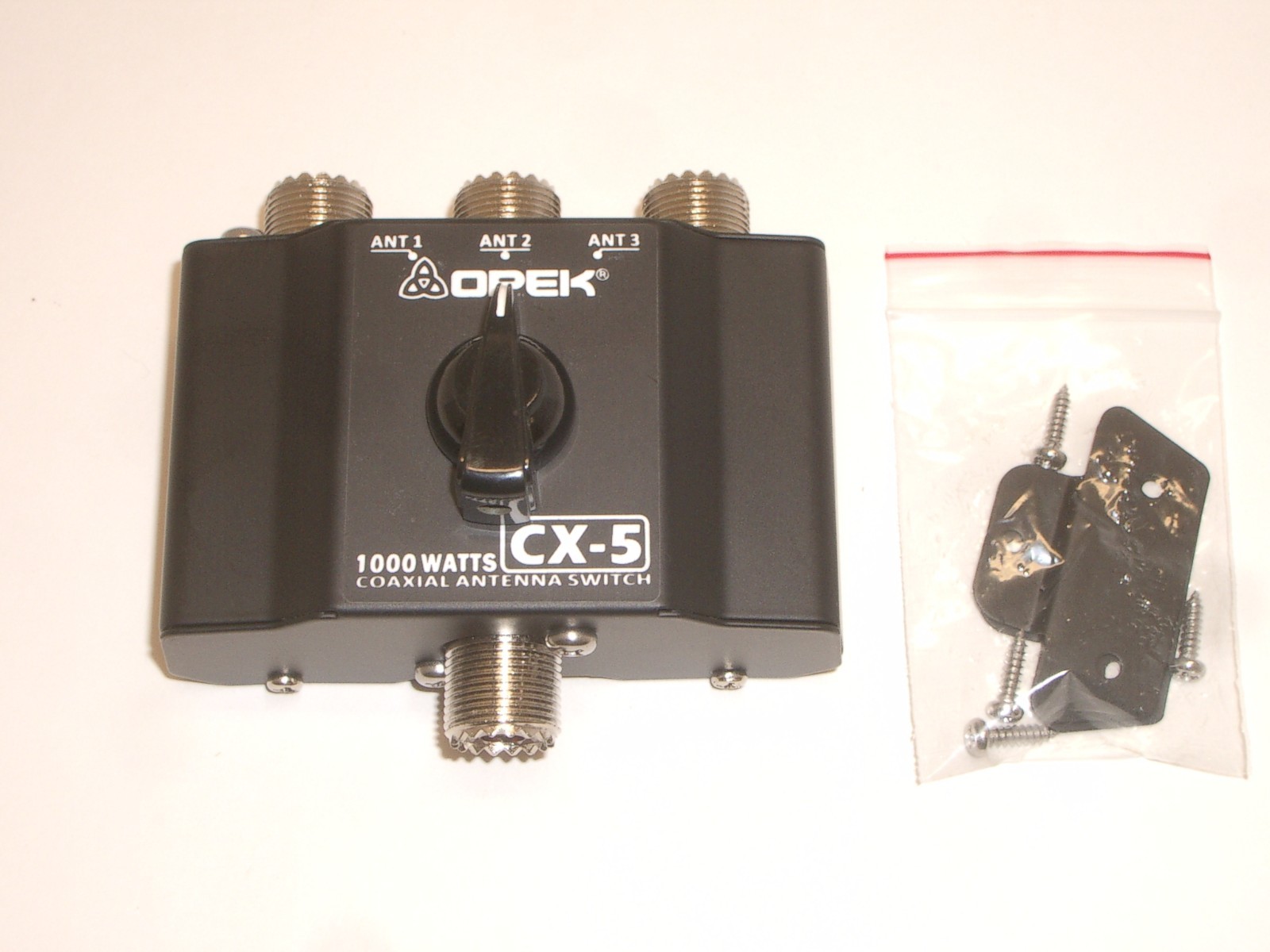 OPEK CX5 3 POSITION CB RADIO ANTENNA COAX COAXIAL SWITCH w/SO239 (ACCEPTS PL259)