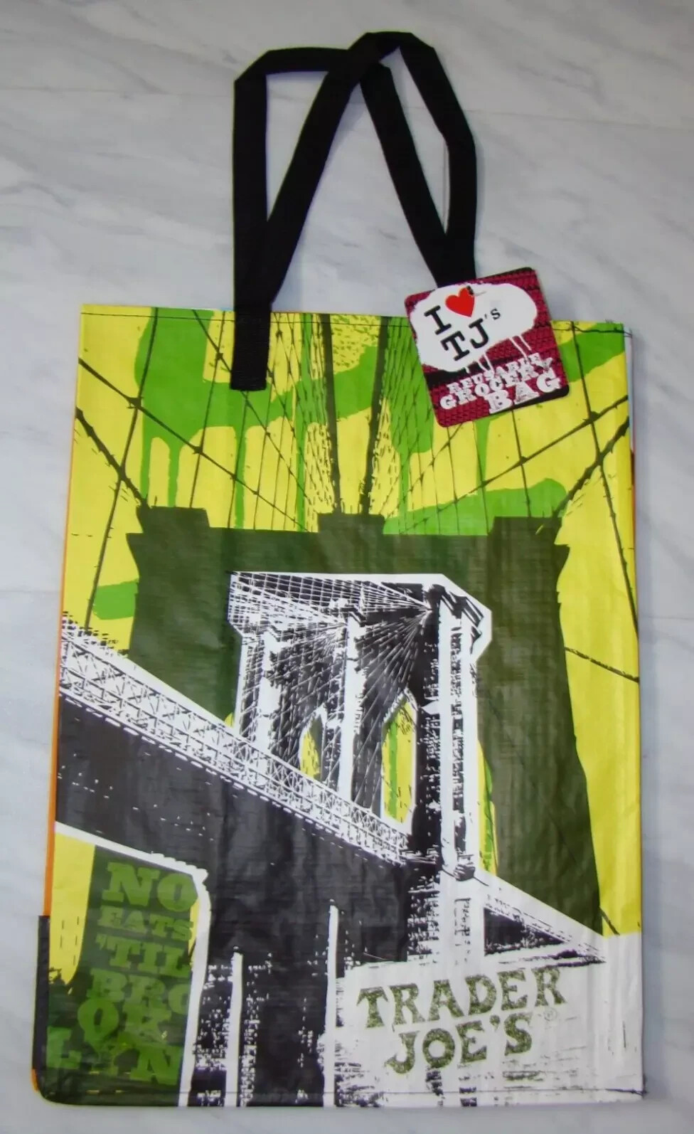 Trader Joe’s New York Tote Bag Eco Reusable Shopper Skyline Brooklyn Bridge