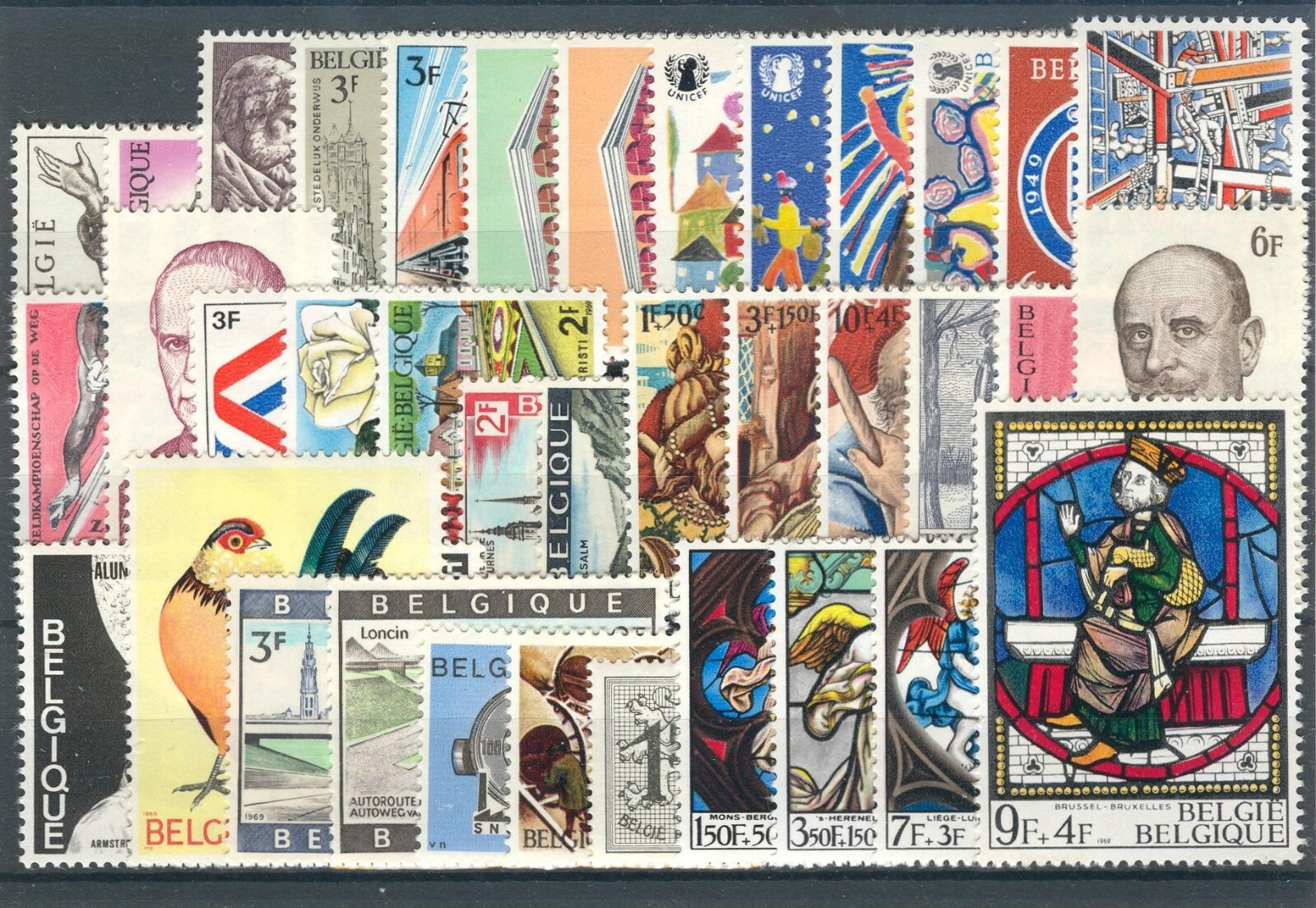 BE - BELGIUM 1969 complete year set  MNH