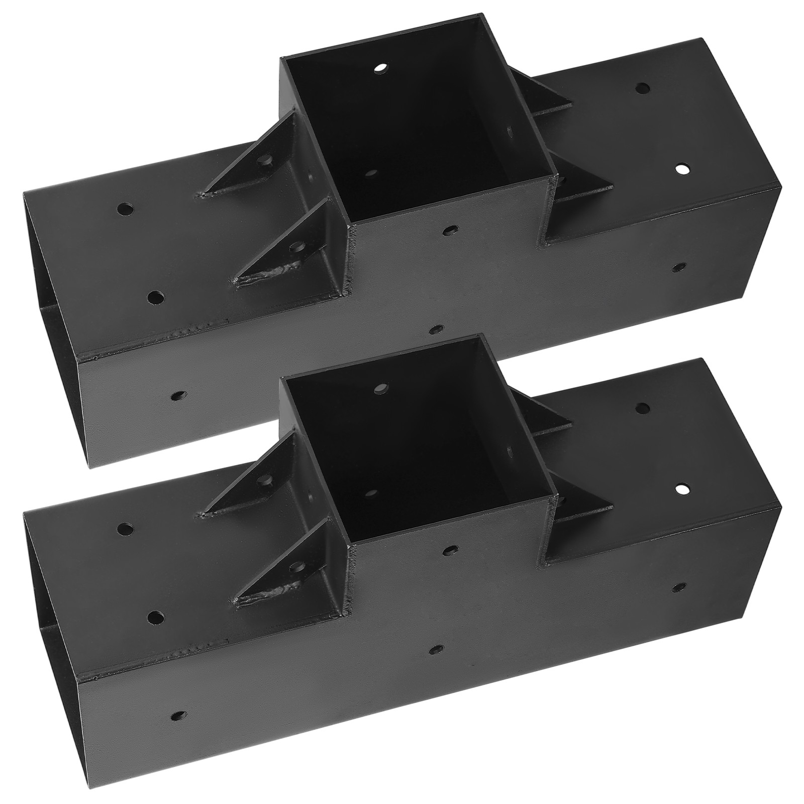 4x4 Inch Pergola Bracket Kit Inner 3.5x3.5 3-Way Woodworks DIY Post 2 pcs