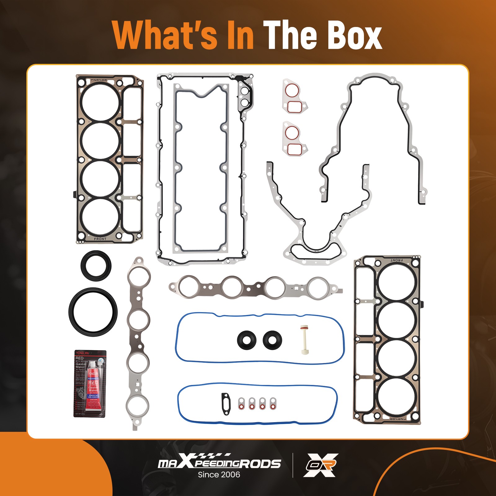 LS Gaskets Sealing Set Kit For Chevy GMC LS1/LS6/LQ4/LQ9/4.8/5.3/5.7/6.0L GEN 3